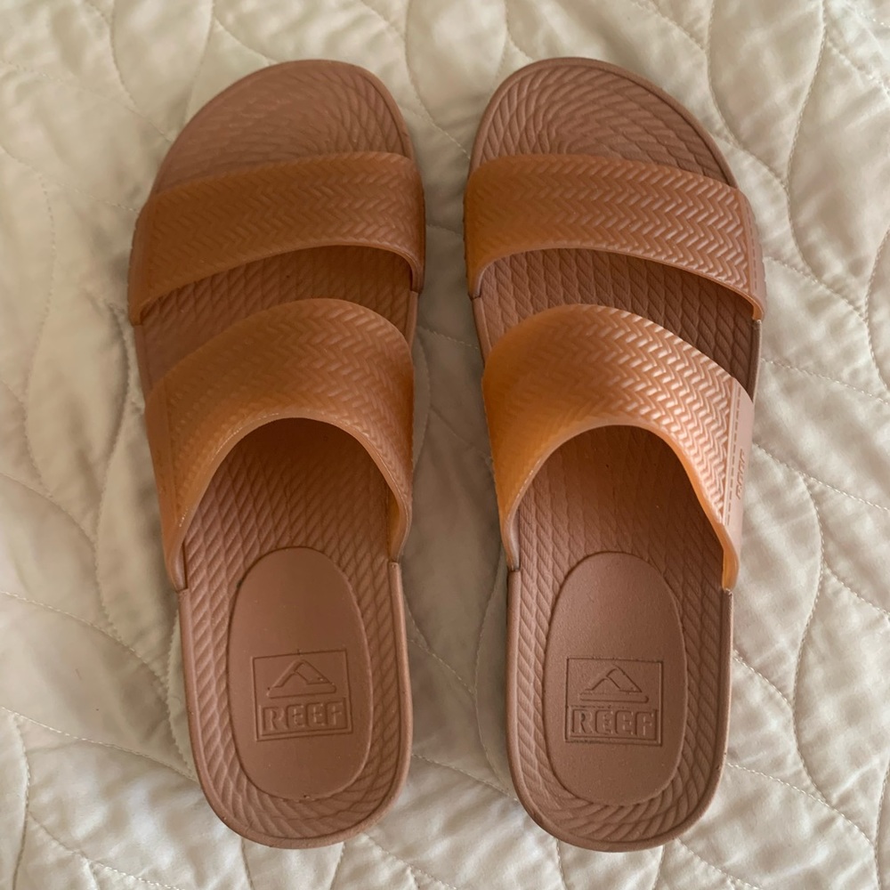 REEF WATER VISTA SLIDE SANDALS ADOBE BROWN SIZE 10